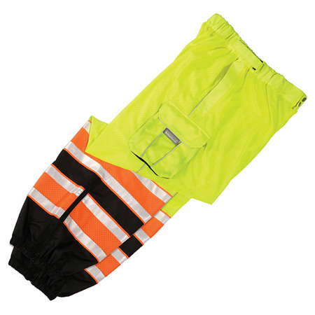 KISHIGO L-XL, Lime Premium Brilliant Series Ultimate Reflective Mesh Pant 3173-L-XL